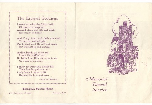 outside of ted funeral program 001