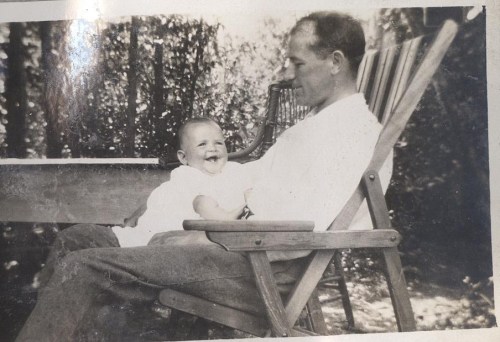 ted on chair with baby 001