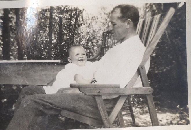 ted on chair with baby 001
