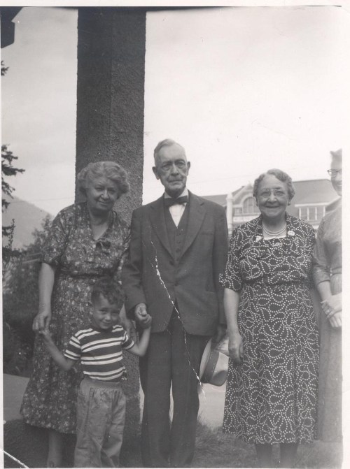 Edith with McBrides in Nelson